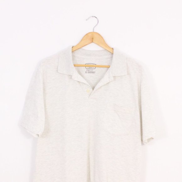 Foundry Supply Co Heather Grey Polo T Shirt with Pocket - Picture 2 of 3